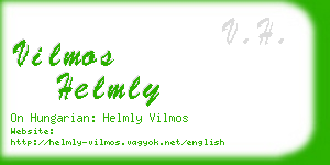 vilmos helmly business card